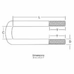 7/16 inch Diameter Semi-Round U-Bolt