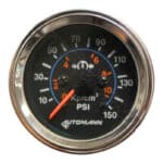 178.1103 Automann Chrome Air Gauge 150psi 2-1/16dia