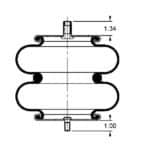 G2296897500 Neway Goldline Air Spring 6897