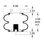 G2297686500 Neway Goldline Air Spring 7686