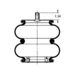 G2297795500 Neway Goldline Air Spring 7795