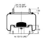 G2298050400 Neway Goldline Air Spring 8050