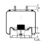 G2298091200 Neway Goldline Air Spring 8091