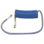 A1040B Sirco Blue Coiled Air Hose 15' with 12''-48'' Leads