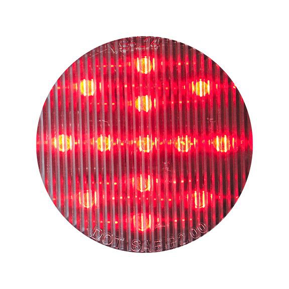 HD25013RC HD Lighting Round Red-Clear Marker 2-1/2'' 13 LED