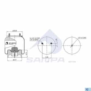 Sp7307 Spring SP 558709-KP Sampa Air Spring 8709 - Dsuban Spring