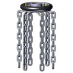0963-10 Insta-Chain Small Chain Wheel Complete - 10 Link/6 Strand