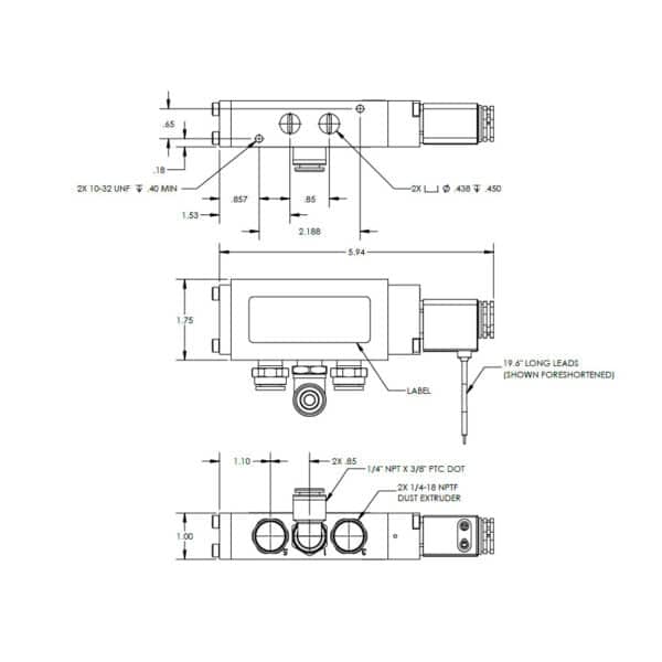 B2400-754 AIRman 5 Port Valve w/Solenoid