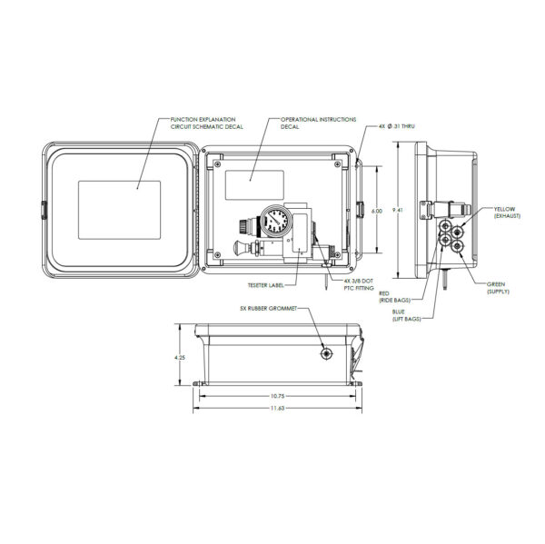 B5000-205 AIRman Lift Axle Control Valve Regulated Ride - Image 2