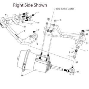 05000HCA-AL Complete Left Side Assembly without Chainwheel and Helmet