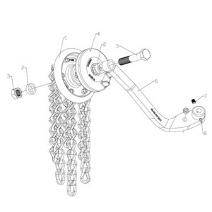 1425-AR-20-50 OnSpot Right 05 Arm For Nova w/Chainwheel Bolt