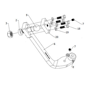 1426-AR-15-6 Arm Right Side Assembly without Chainwheel and Helmet